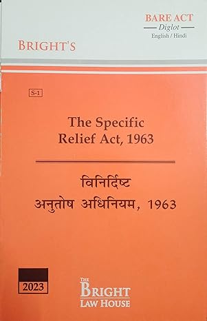 SPECIFIC RELIEF ACT, 1963 (DIGLOT) [ENGLISH/HINDI] [BARE ACT]